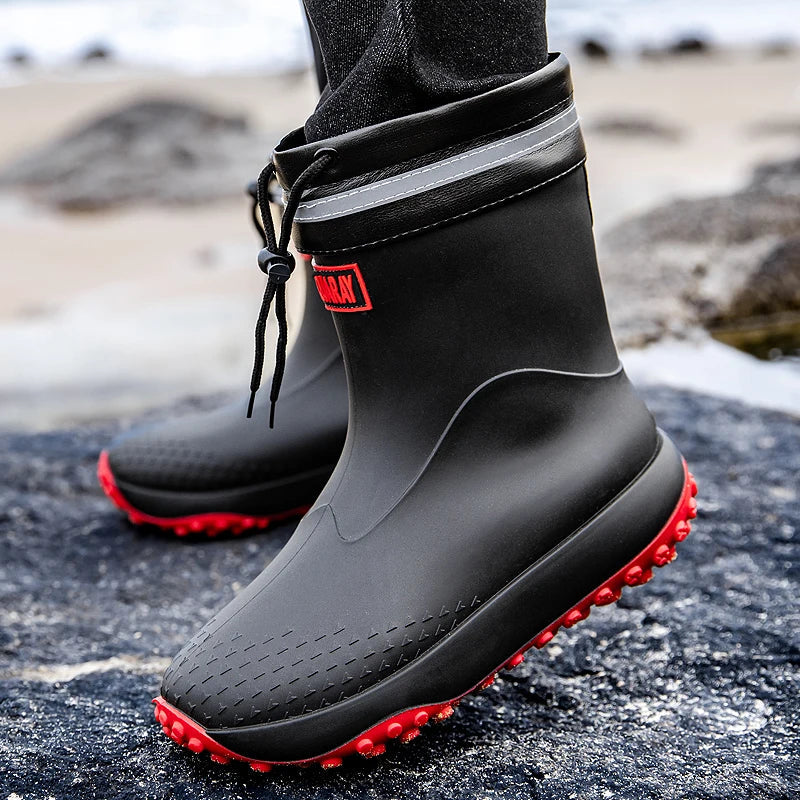 Men's Tall Waterproof Fishing & Wading Rain Boots - Aurelane