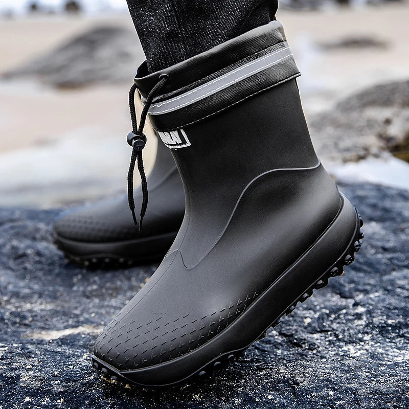 Men's Tall Waterproof Fishing & Wading Rain Boots - Aurelane