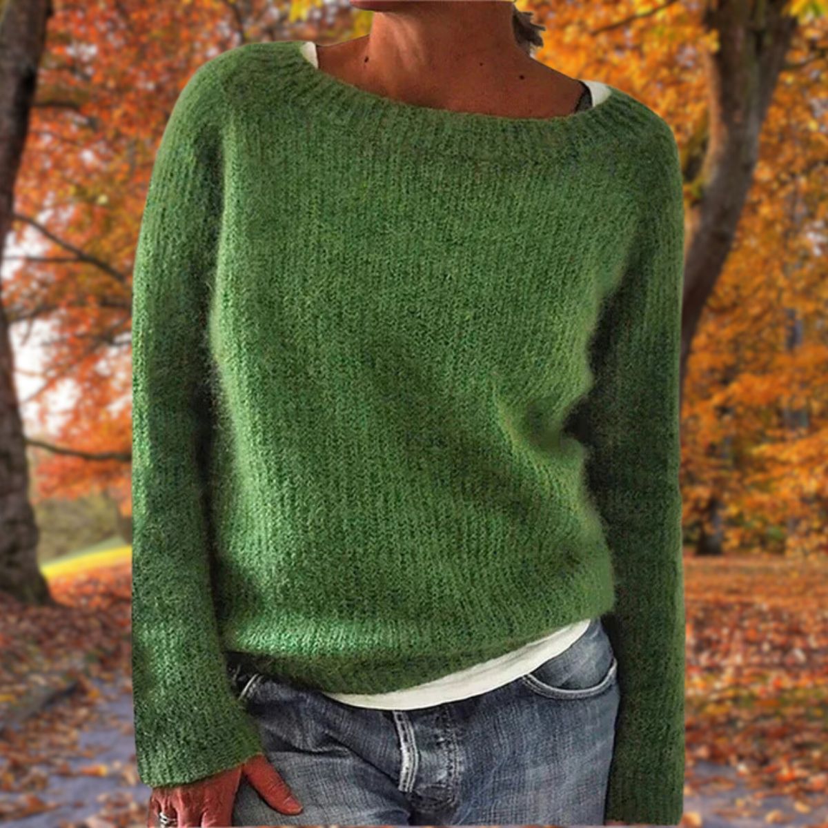 Women's Textured Boat Neck Jumper Long Sleeve
