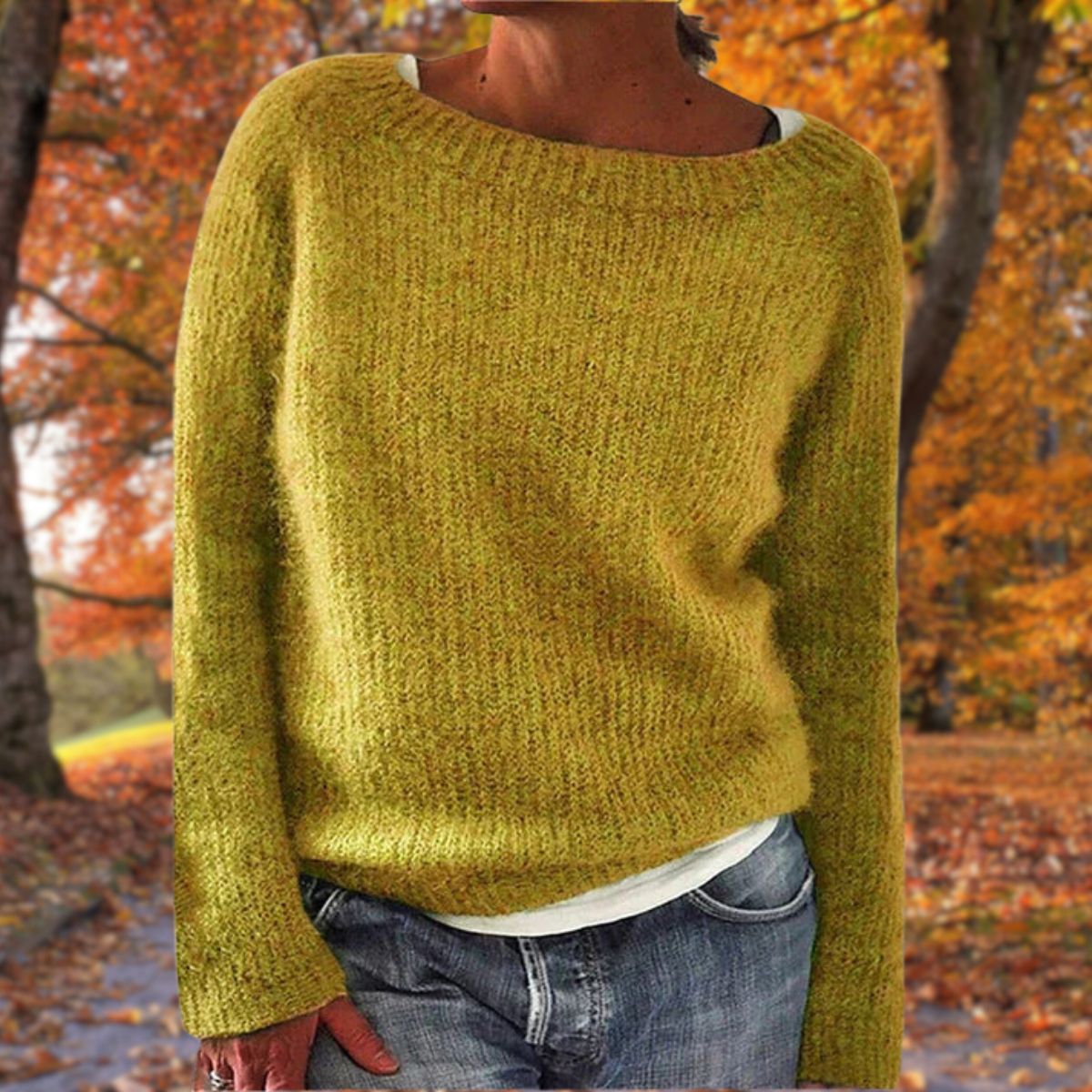 Women's Textured Boat Neck Jumper Long Sleeve