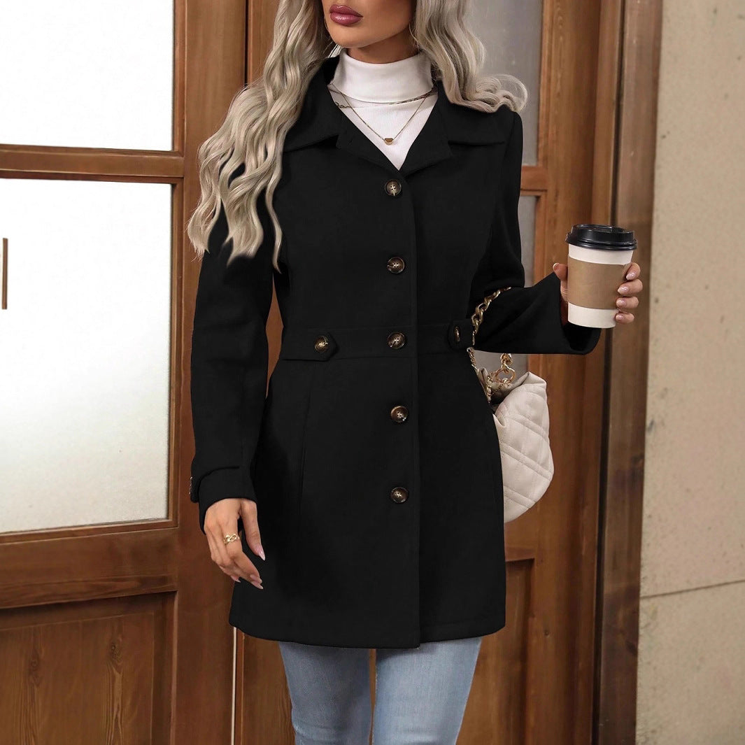 Women's Tailored Trench Coat with Belt