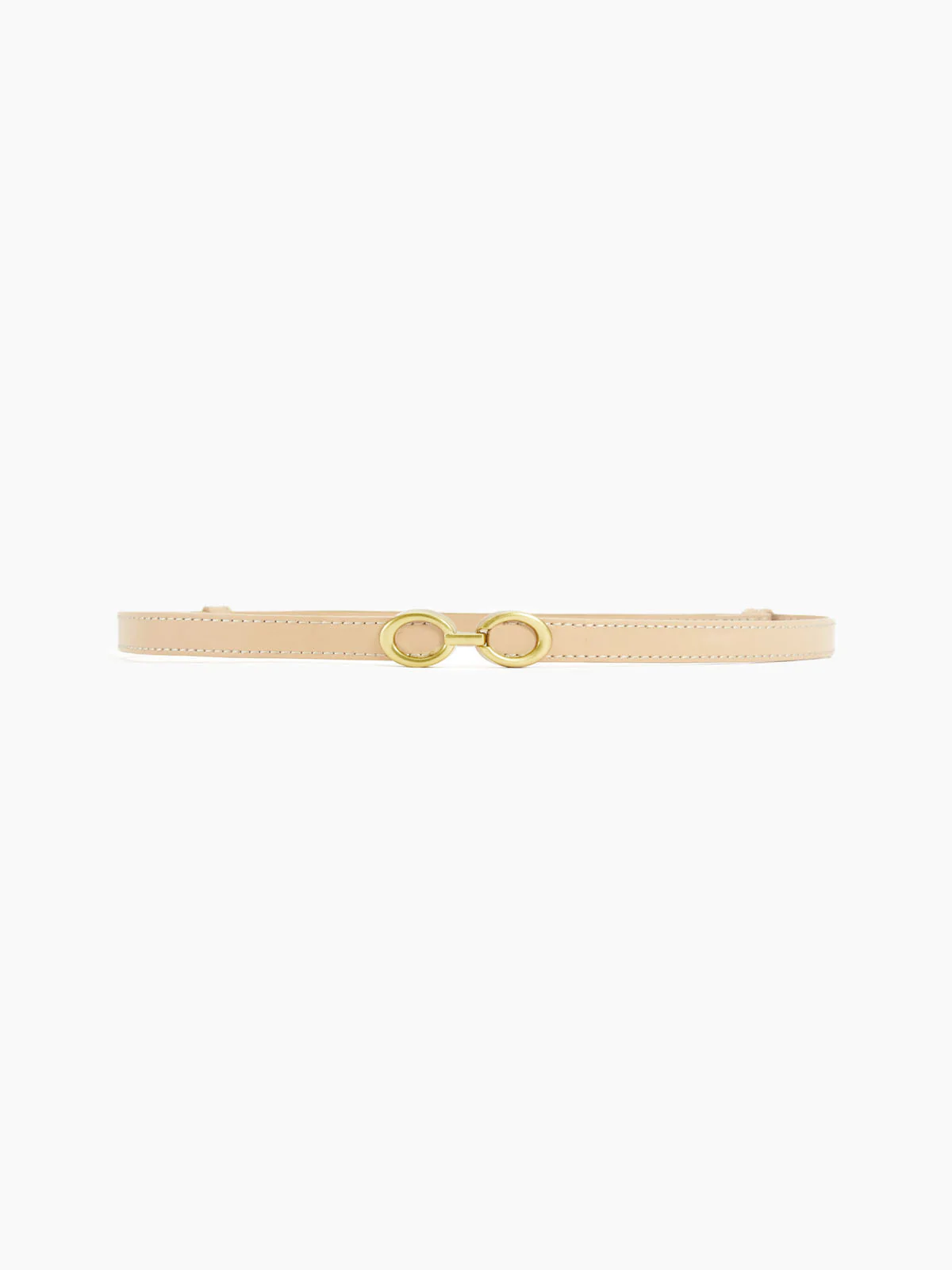 Women's Narrow Belt with Double Ring Buckle