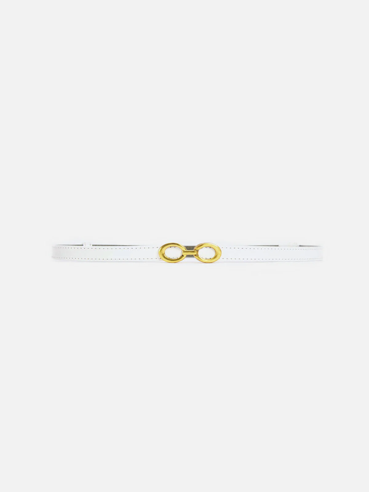 Women's Narrow Belt with Double Ring Buckle