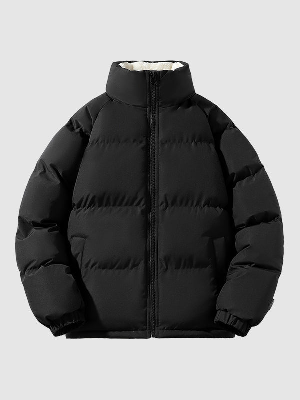 Men's Waterproof Puffer Jacket with Fleece Lining