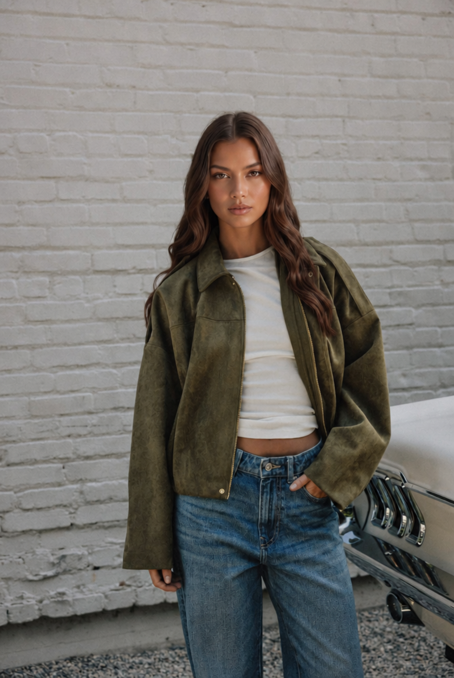 Oversized Suede Jacket