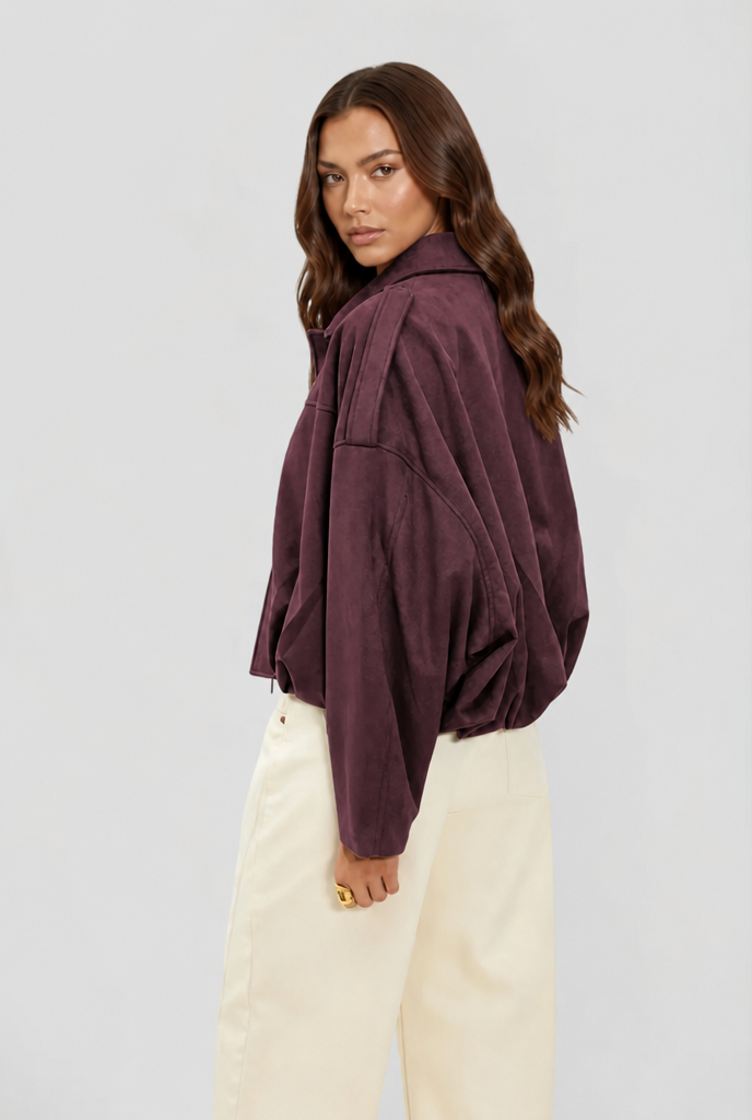 Oversized Suede Jacket
